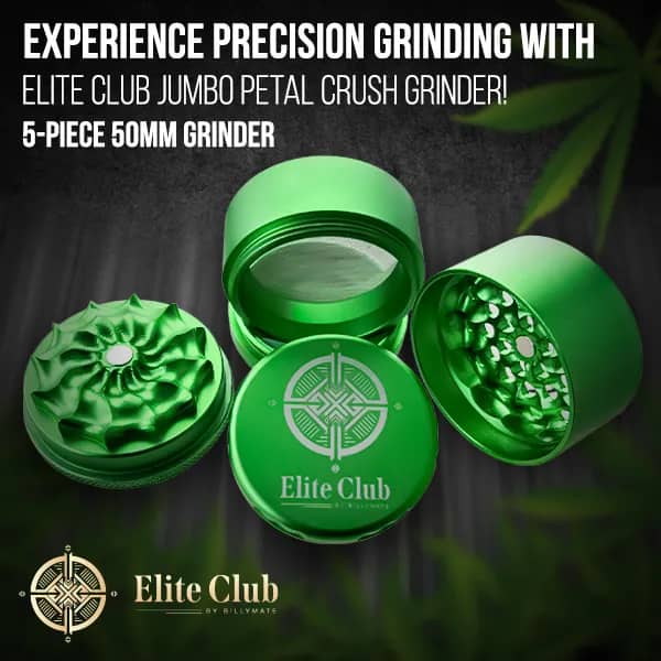 Petal Crush Flower Tooth Aluminium Grinder 50MM – Elite Club by Billy Mate