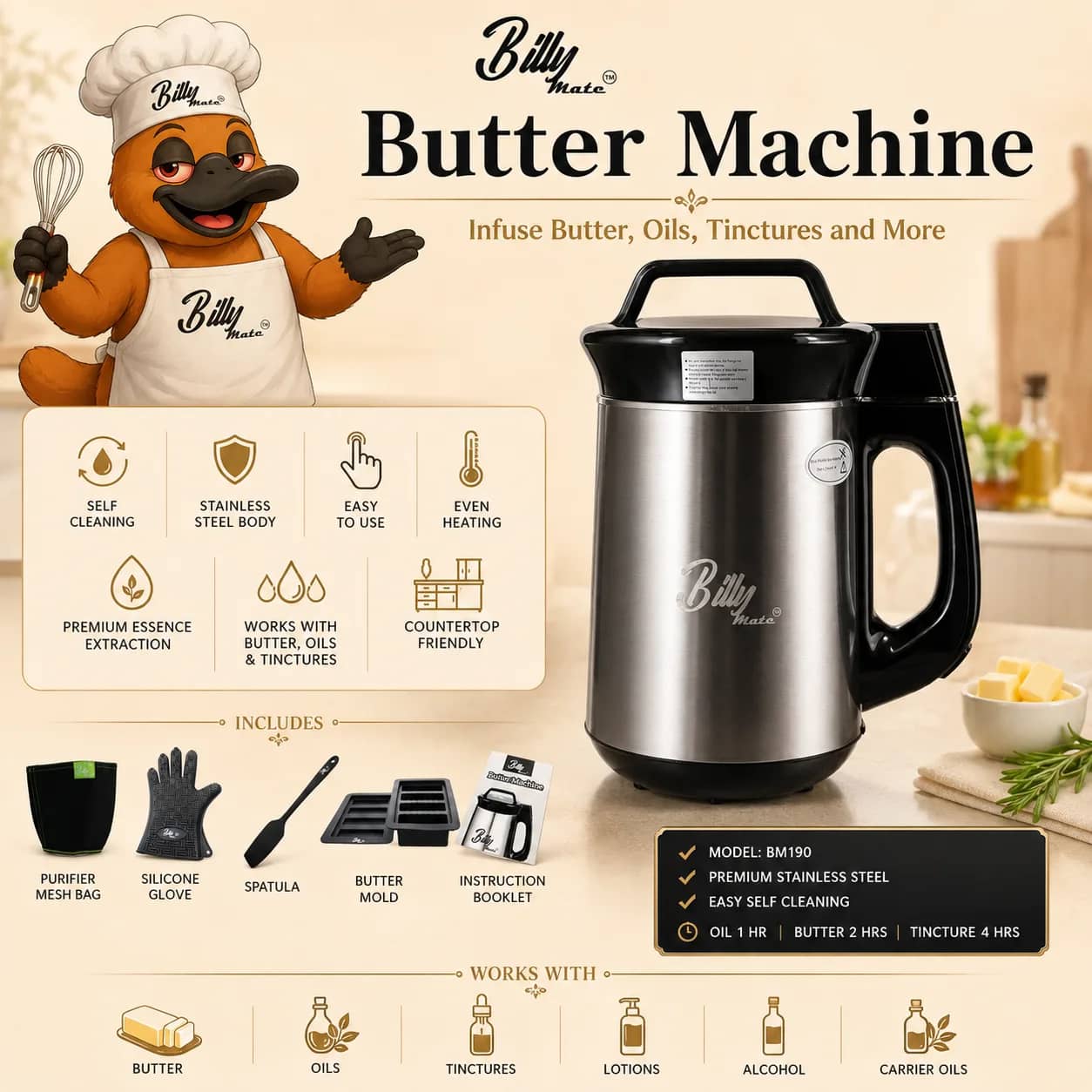 Premium Extraction with the Billy Mate Butter Machine Kit