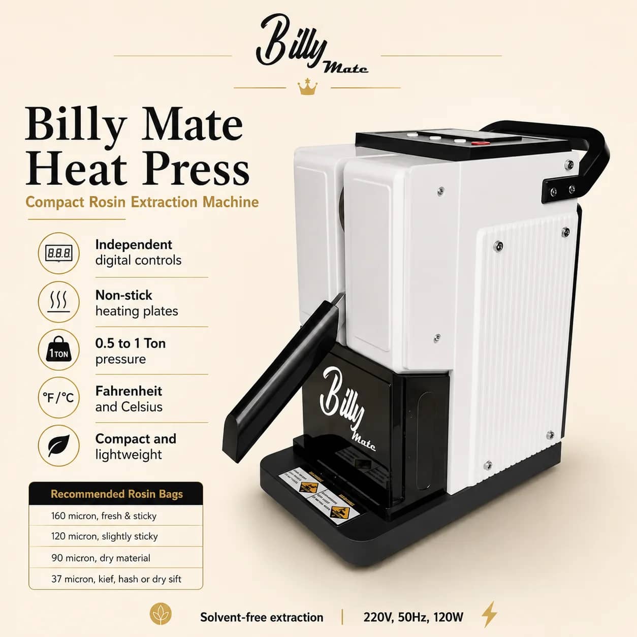 Buy the Best Billy Mate Compact Heat Press for Quality Extraction
