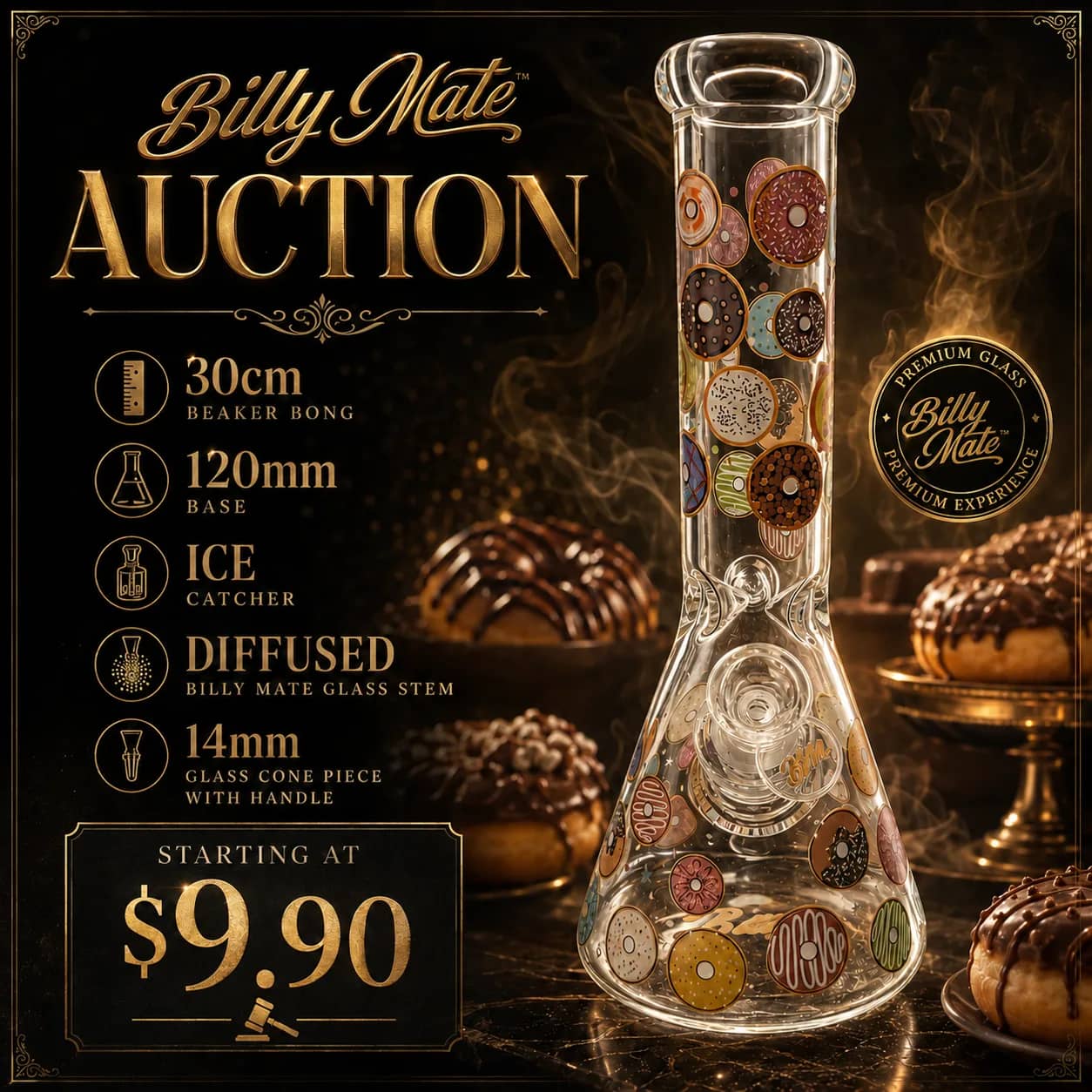 Billy Mate Donut Drip Beaker Bong 30cm