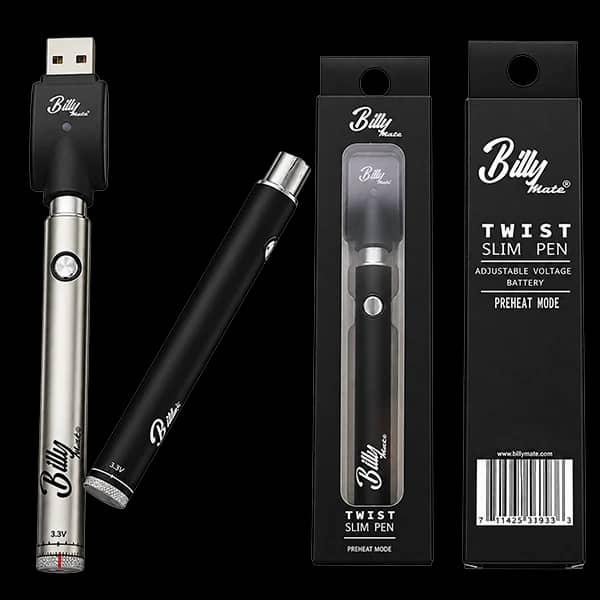 Billy Mate Twist Slim Pen 510 Battery | Adjustable Voltage